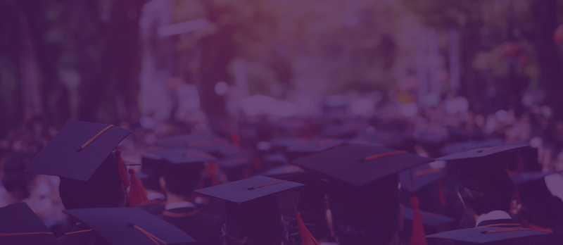 crowd of people with graduation hat